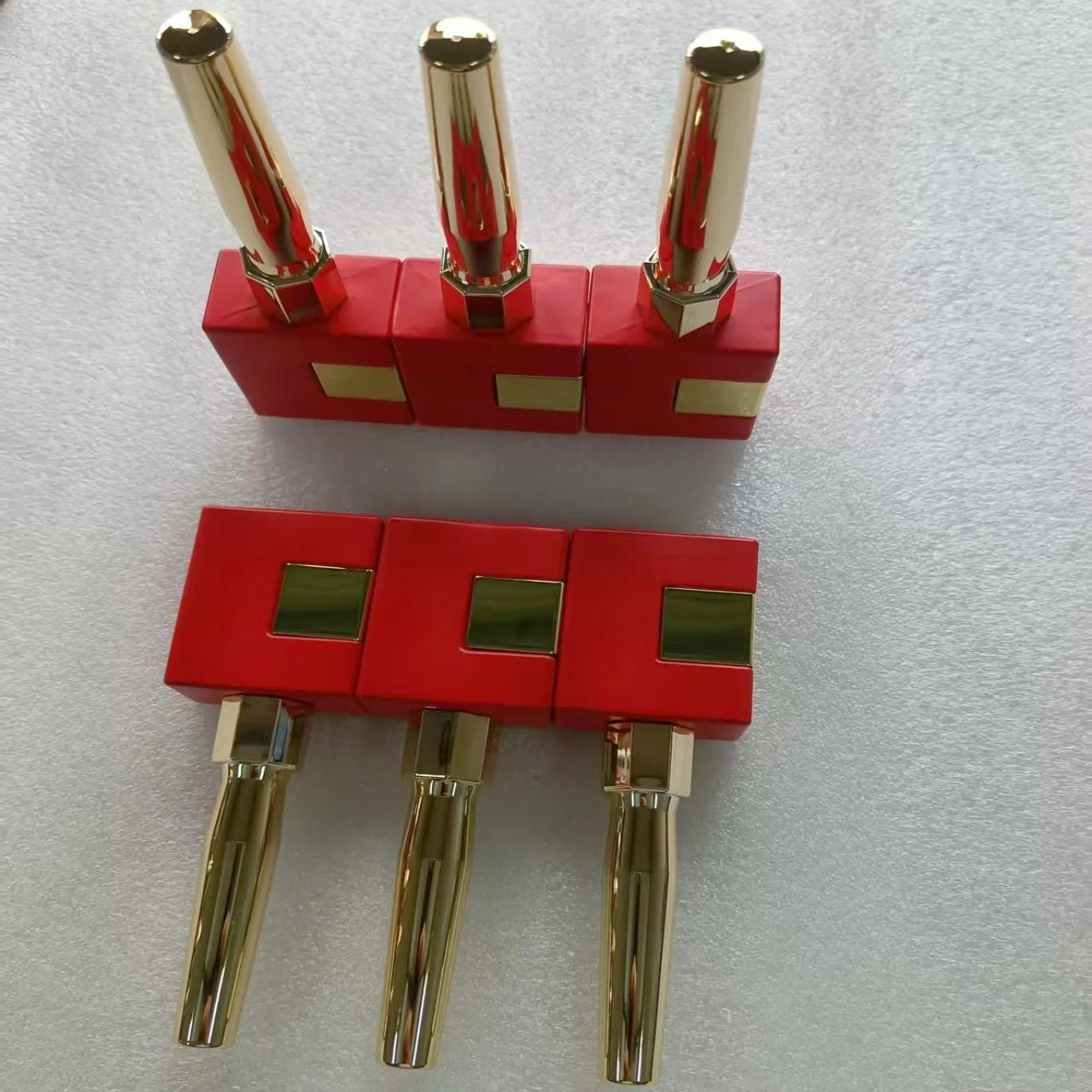 12 ml 6 stuks lege rode glazen fles met borsteldeksel voor UV-gellak Nail art Nail beauty