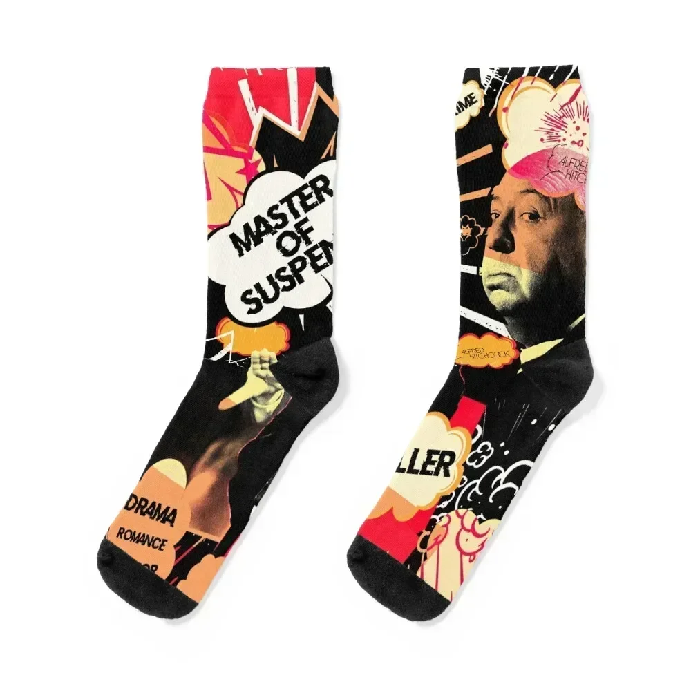 

Alfred Hitchcock Cartoon, Officially Licensed Fan Art Socks Antiskid soccer kawaii new in's Socks Ladies Men's