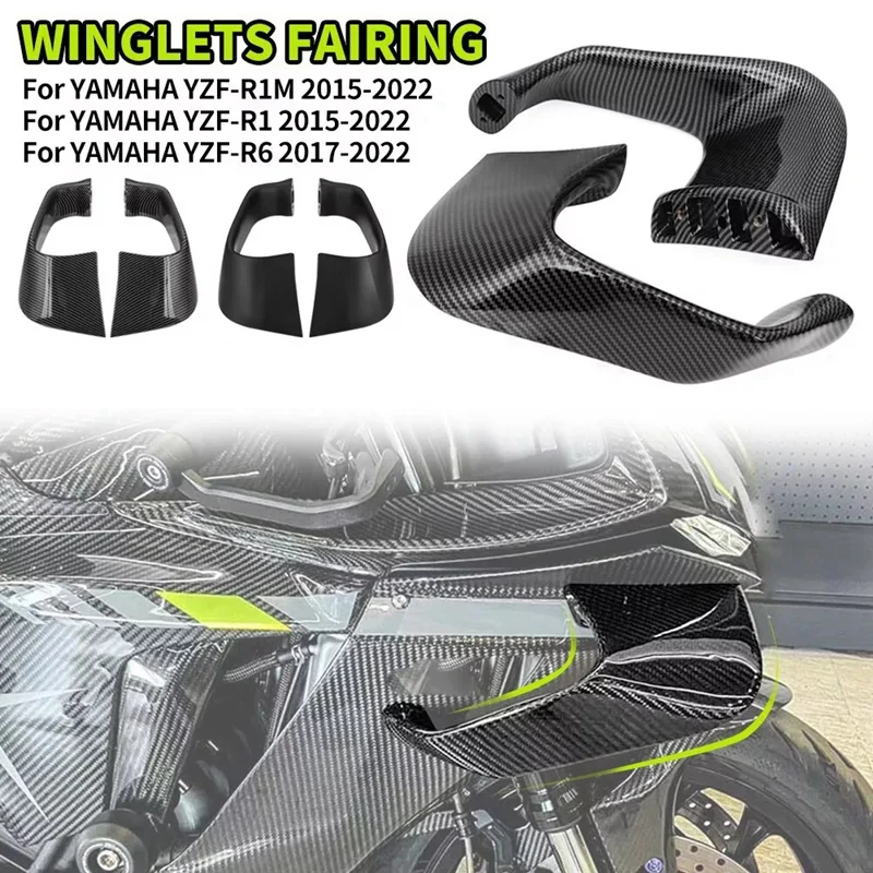 

Motorcycle Fixed Fairing Small Wing Spoiler Aerodynamic Wing For Yamaha YZF R1 2015-2022 YZF R6 2017-2021