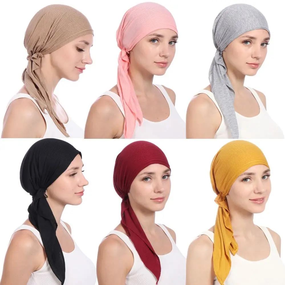 

Elastic Headwear Cap Casual Soft Hair Accessories Turban Hat Multicolor Headscarf Snood Hats