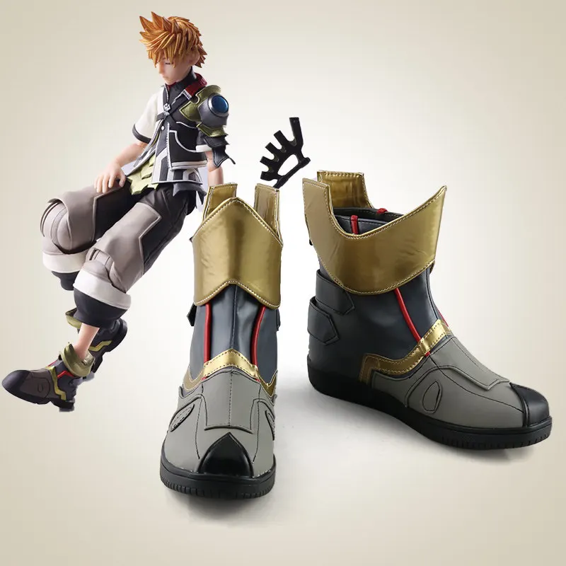 Game Anime Cosplay Ventus Kingdom Hearts Boots Shoes Adult Halloween Party Costume Accessories Custom Made