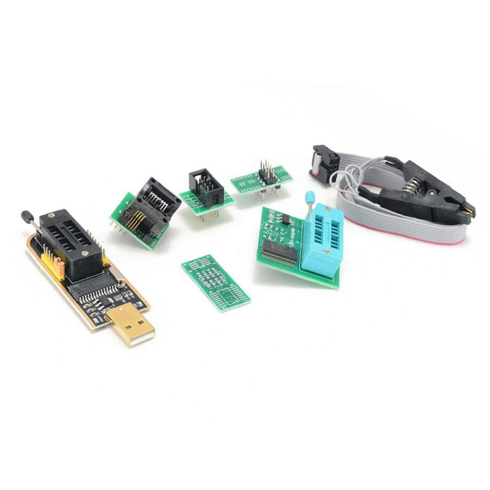 B04B-2X CH341A BIOS USB Programmer SOP8 DIP8 1.8V Conversion Socket 8-Pin Test Clip Set For Or Motherboard