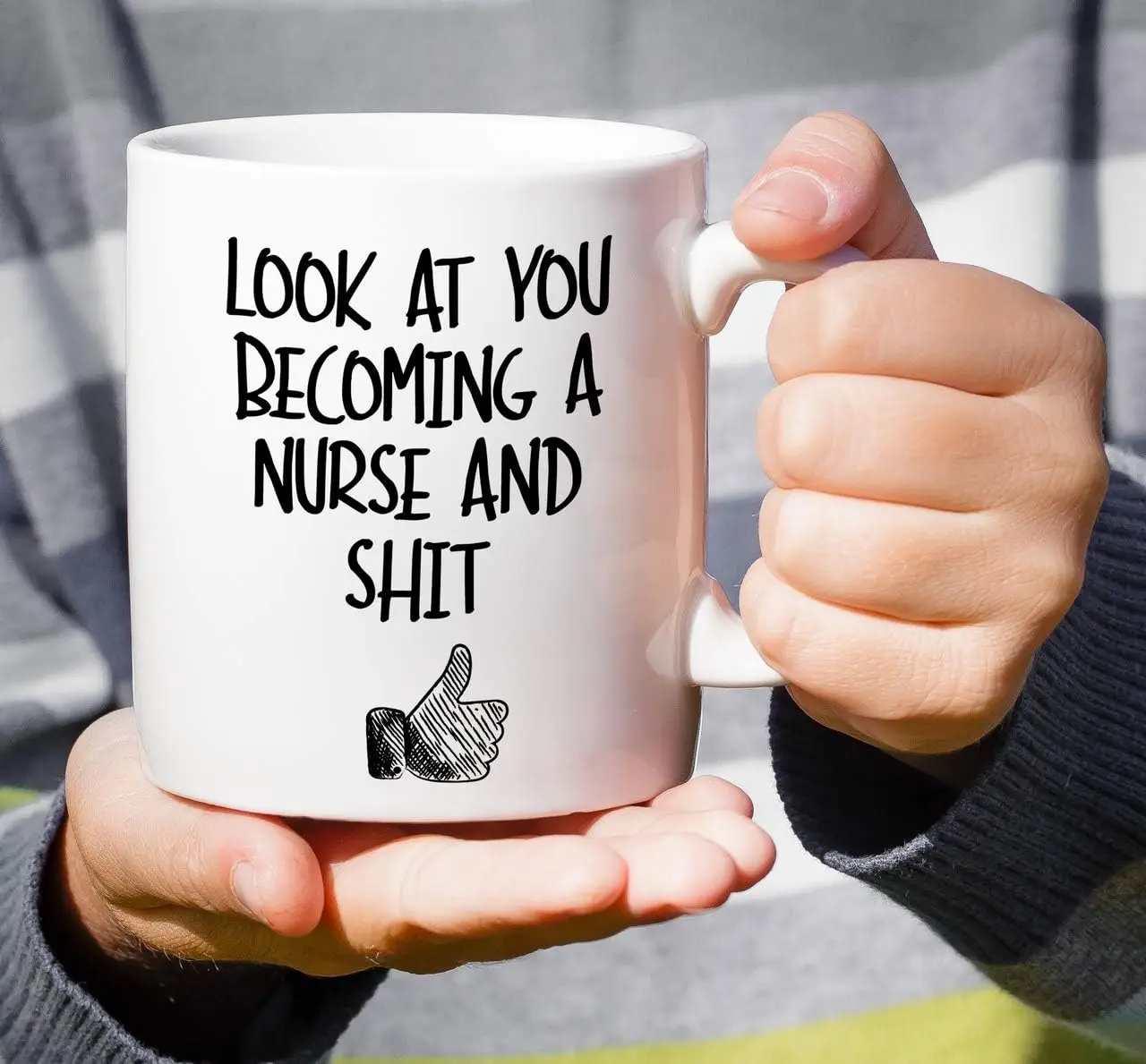 Look At You Becoming a Nurse and Shit 11 Oz Ceramic Tea Coffee Mugs - Funny, Sarcastic, Inspirational birthday gifts for friends
