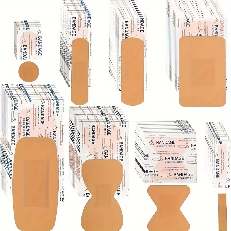

40pcs Bandages Variety Pack Finger Tip Bandages Various Sizes First Aid Various Adhesive Fabric Bandages for Wound Care
