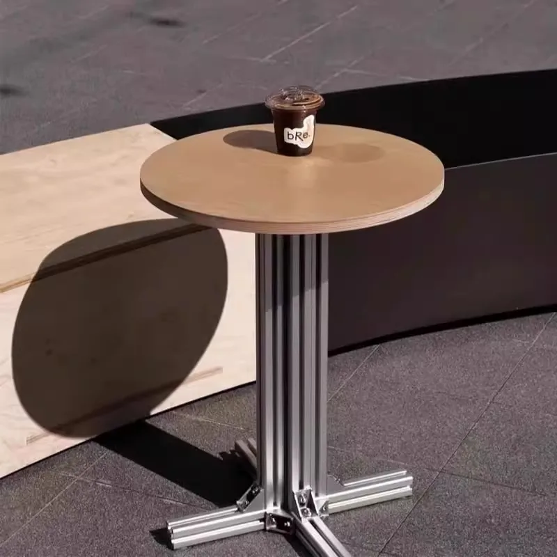 

！@Vintage Coastal Style Coffee Table Small Apartment Leisure Bar Office Tea Table for Dining Influencer Style Milk Tea Table