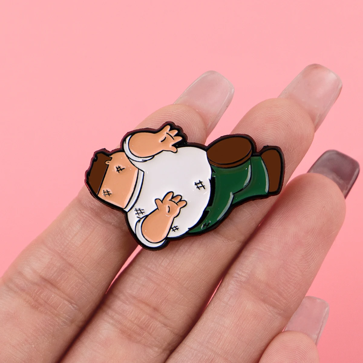 Funny Figure Enamel Pin Cartoo - Embroidery Illustration 评论和价格