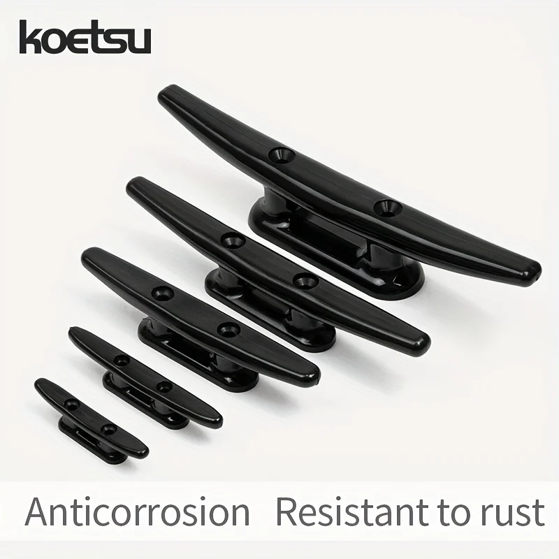 

KOETSU 3/4/6/8/10 дюймов черный нейлоновый зажим с 2 отверстиями для стыковки, каяков, морского и морского декора