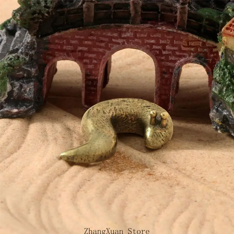 Schneckenskulptur aus massivem Messing, Heimdekoration, Kunstwerk mit einzigartigem Metallic-Finish, 3 x – Detail 5