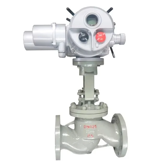 Venta al por mayor DN300 150LB 300LB válvula de globo hierro dúctil WCB cuerpo CF8 brida 380V 4-20mA Modbus actuador eléctrico OEM ODM