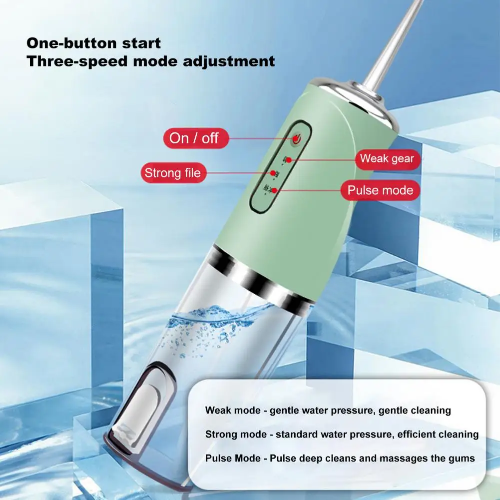 Electric Tooth Irrigator High Pressure Waterproof Oral Water Flosser Irrigator Stylish Teeth Water Sprayer for Male