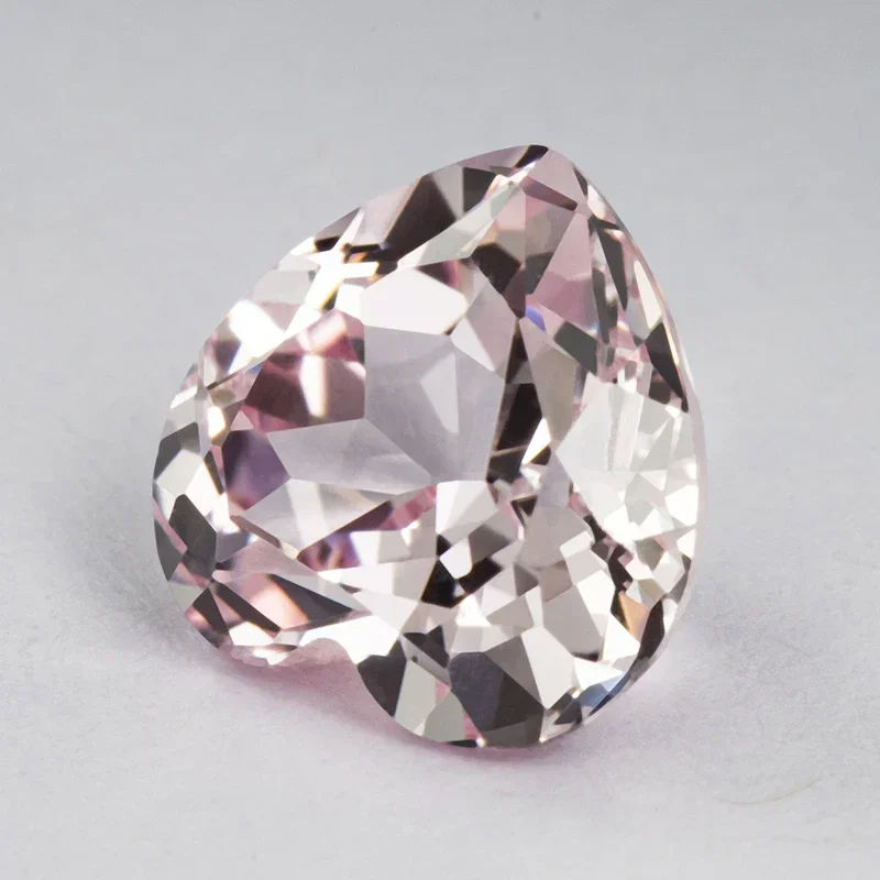 

Lab Grown Sapphire Heart Shape Sakura Pink Color Stones for Charms Diy Jewelry Making Bracelet Ring Selectable AGL Certificate