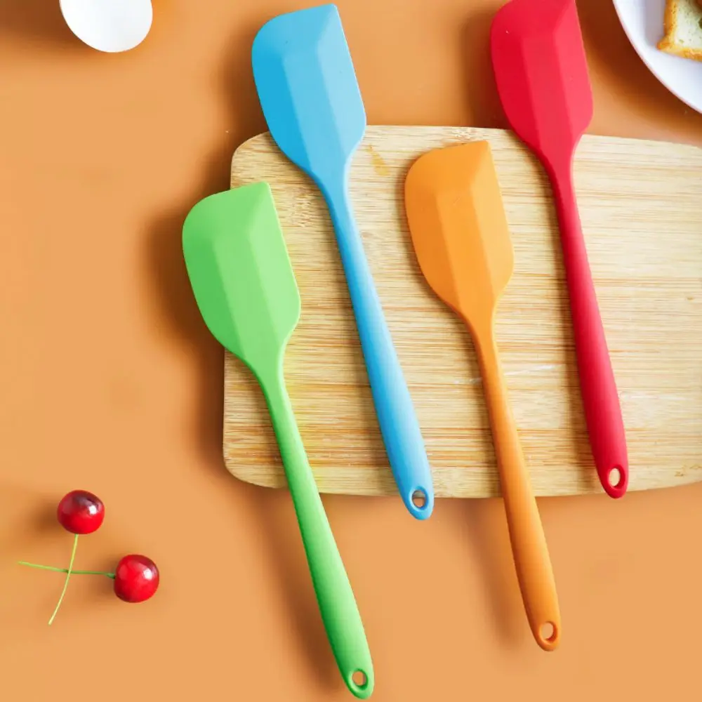 4pcs Food Grade Silicone Baking Cream Scraper Heat Resistant Flexible Butter Whisking Spatula Household Non Stick Baking Spatula