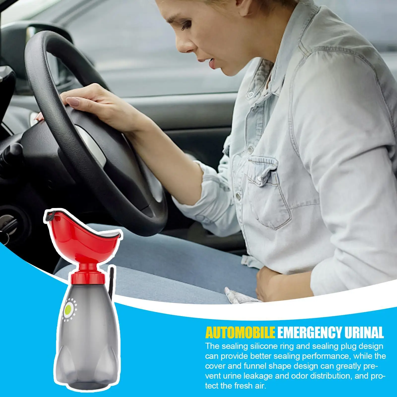 Female Male Portable Mobile Toilet Urine Bottle For Outdoor Camping emergency urinal with lid and funnel for car use