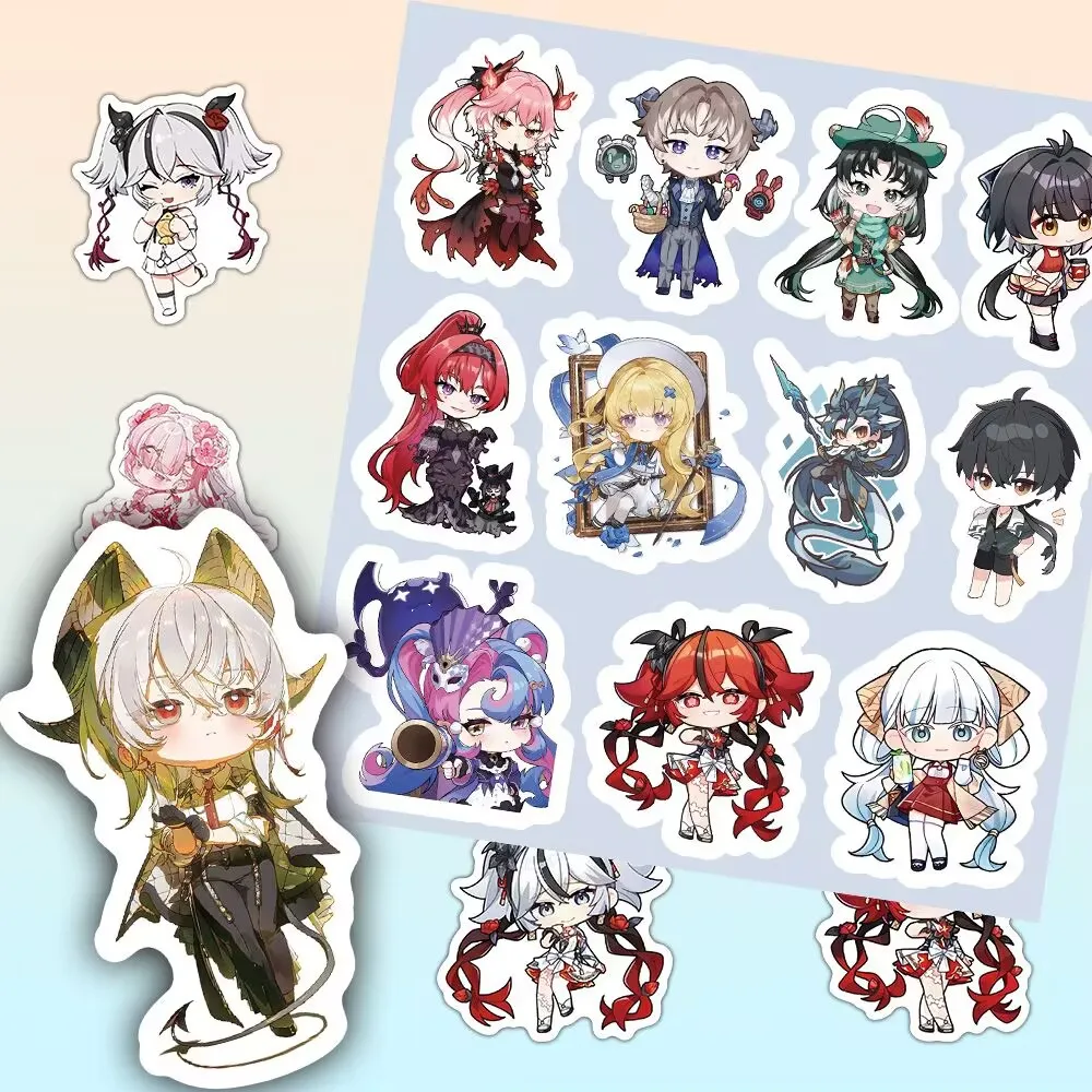 【 슈퍼 귀여운 Mingchao Q 버전 작은 그림 스티커 】 게임 주변기기용 새로운 자체 DIY 방수 스티커 128개