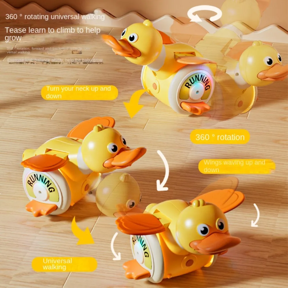 Brinquedo interativo de música para bebês, pato oscilante usb, brinquedo para engatinhar, amarelo/rosa/verde, brilhante, caminhada, cantando, brinquedo para bebês