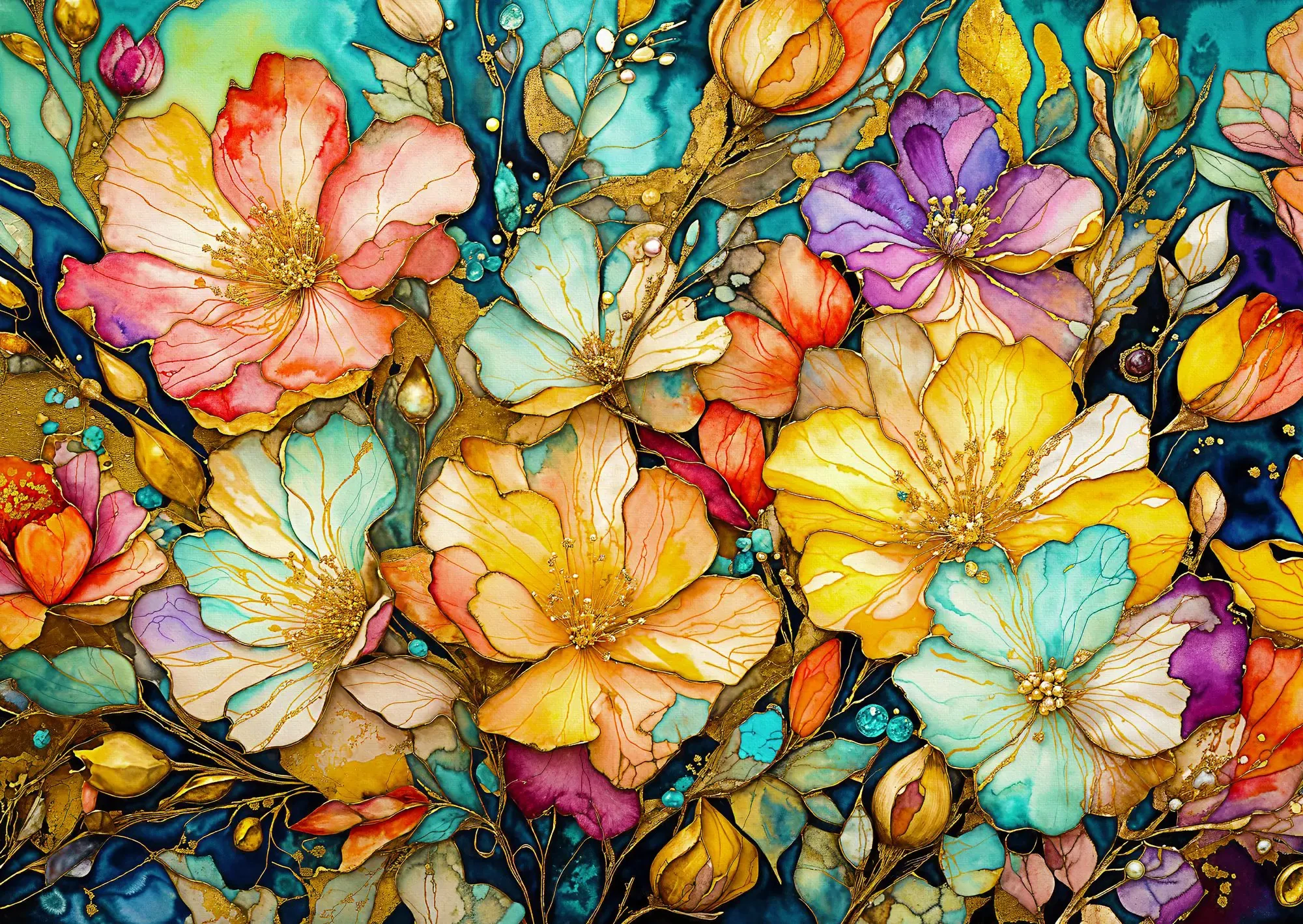 Large Size Jigsaw Puzzle 500/1000/1200/2000 Pcs Flower Fantasy Landscape Jigsaw Puzzles for Adults Stress Relief Toys Gift