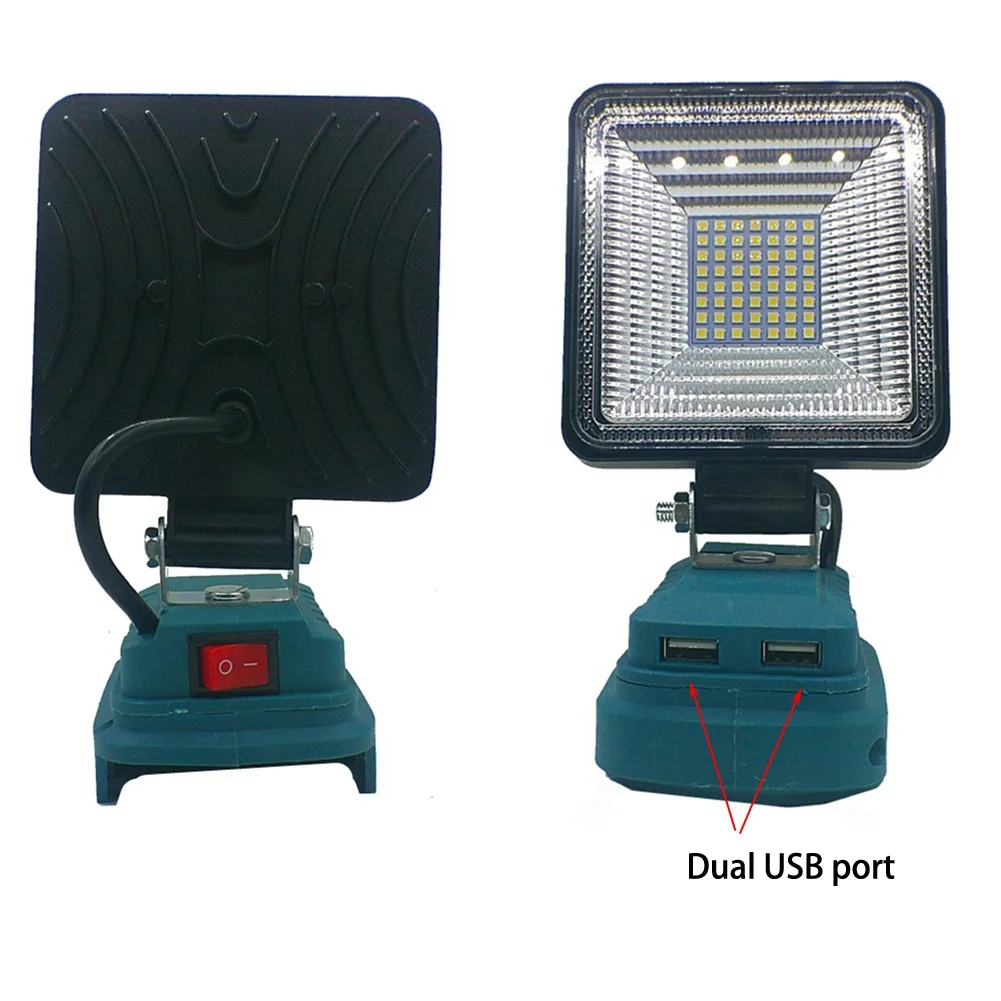 Lampada da lavoro a LED Lampada da lavoro senza fili per esterni da campeggio per BL1830 BL1840 Batteria Torcia esterna Lampada da campeggio Luce di emergenza
