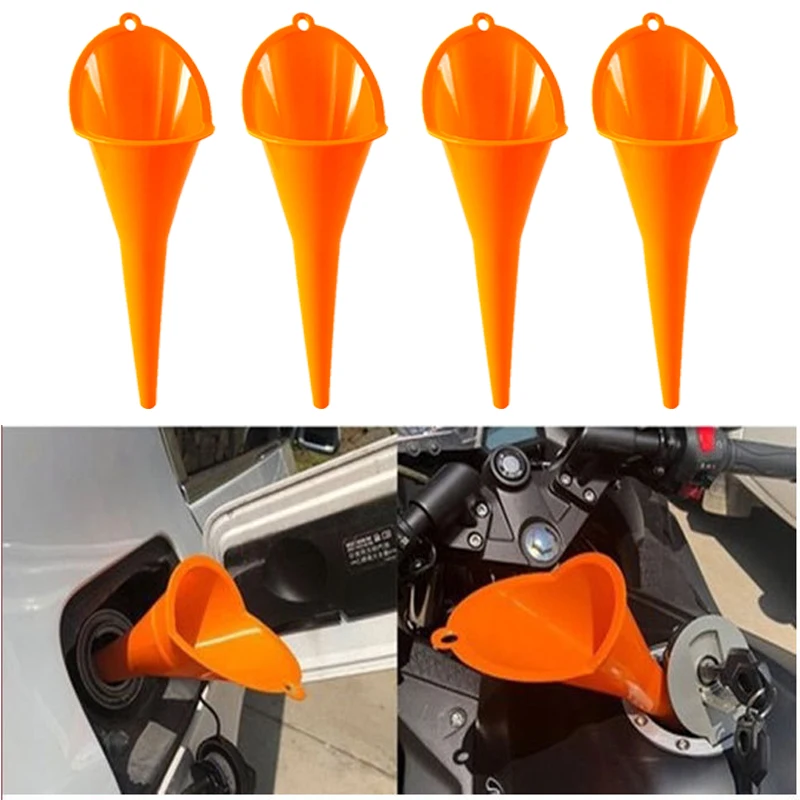 Long Spout Hands-Free Funnel, Small Caliber Oil Funnel for Car & Motorcycle, Engine Oil & Fuel Additive Pouring Funnel