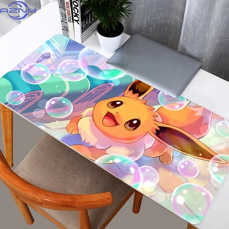 Rubber Mouse Pad Pink Cartoon Fairy Creature Ink Splash Art Print Anti Slip Gaming Desk Mat for Computer Office