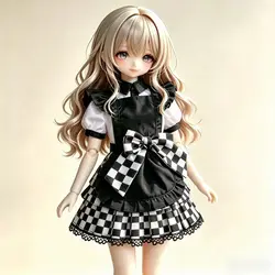 [wamami] 38# White/Black Cosplay Custome Dress/Suit For 1/4 MSD 1/3 DZ DD SD AOD Dolls Dollfie Outfits