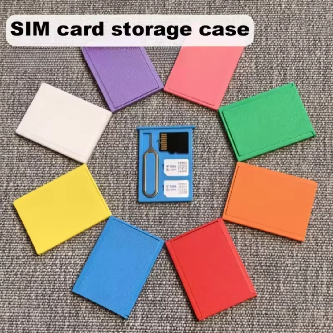 1PCS SIM Card Storage Case,Portable Shockproof Holder For SIM Cards,Micro SD Card & Eject Pin,Nano Memory Card Storage Box
