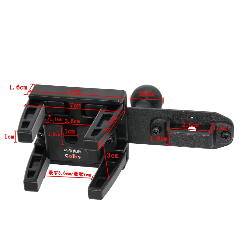 2-in-1 Walkie Talkie Handheld Speaker Mic Clamp Clip Mount Holder, Portable Handheld Radio Car Suction Cup Bracket, Adjustable