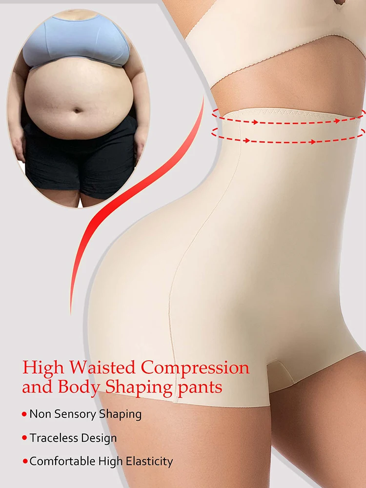Aishang Flache Bauch Shorts Abnehmen Unterwäsche Frauen Bauch-steuer Butt Lifter Shapewear Höschen Hohe Taille Body Shaper Slip