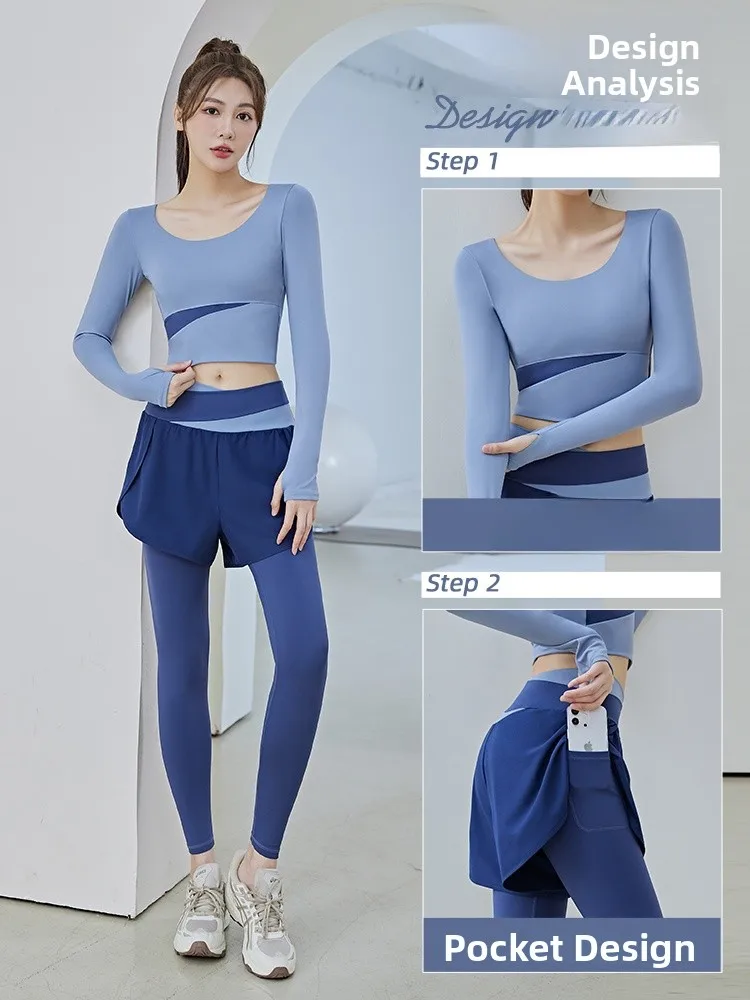 Mint Perzikkleur Blo Yoga Fitn Sportkleding Pilates Training Qui Dry-pak voor dames met borstkussen Profional Morning R...