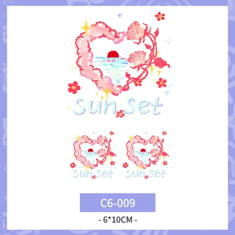 

Kawaii Sweet Temporary Tattoo Stickers Butterfly Cloud Body Art Sticker Pink INS Makeup Tattoo Decals Girls
