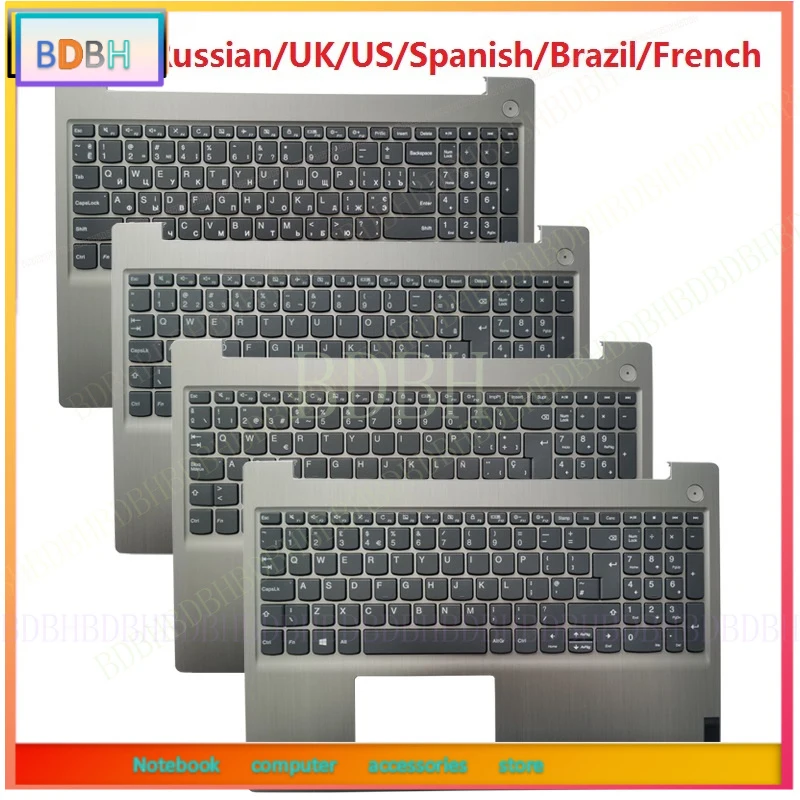 for Lenovo IdeaPad 3 15ADA05 15ARE05 15IML05 15IIL05 15IGL05 Russian/US/UK/Spanish/Brazil/French laptop keyboard palmrest upper