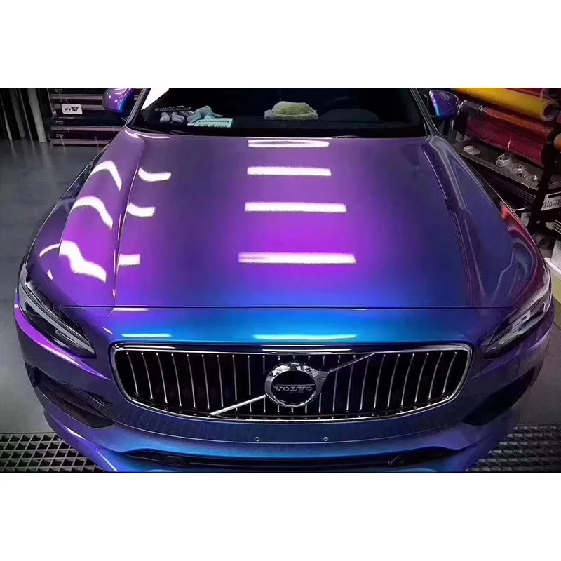 PET PPF Gloss Camaleonte Blu Viola Adesivo Vinile Vinilo Pellicola di laminazione Rotolo Auto Foil Car Body Wrap Folie Pegatinas Rivestimento