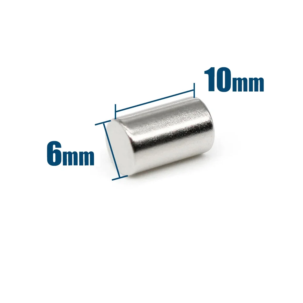 20/50/100PCS 6x10mm Mini Round Neodymium Magnets Super Strong N35 Powerful Fridge Magnets 6*10mm Magnetic Sheet Fishing Magnet