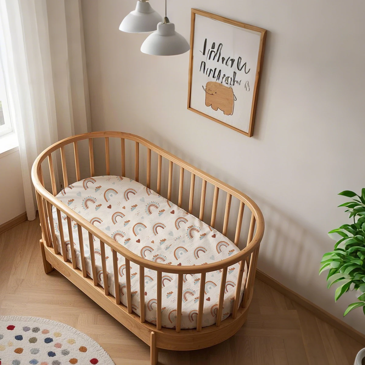

Elinfant 1 Pc Baby Swaddle Crib Sheet Bamboo Cotton Soft Farbic Washable Reusable Baby Maternal and Child Supplies