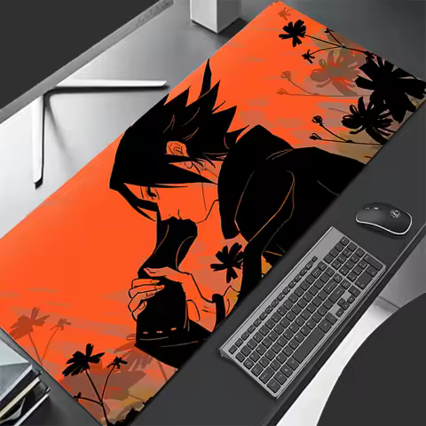 Gaming Mousepad Naruto Sasuke comic animation Big Computer Gamer Mouse pad Natural Rubber with Locking Edge Gaming Mouse Mat XL