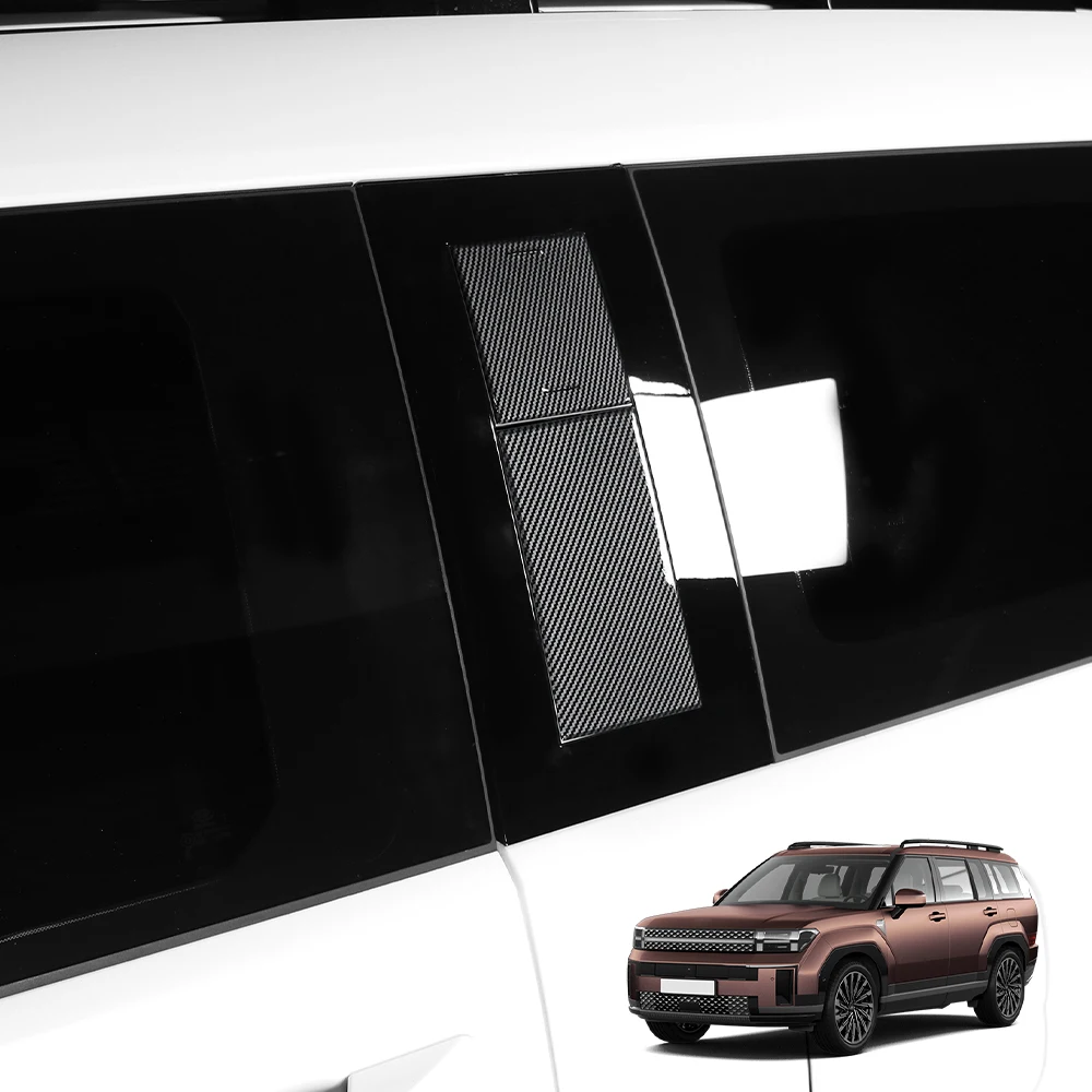 2/4pcs Car Window C-Pillar/D-Pillar Decal Post Trim Cover ABS Material For Hyundai Santa Fe MX5 2024 2025 Exterior Trim LHD RHD