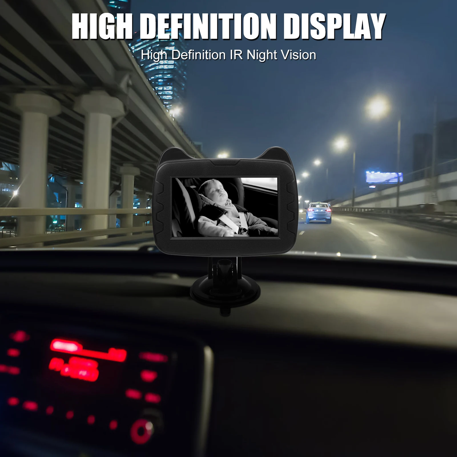 Baby Car Mirror with 4.3