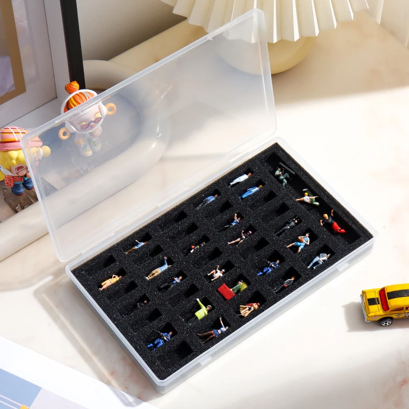 1/64 Scale Model Car Storage Box, Transparent Display Case for Collectible Models & Toys, Durable Design Fits Multiple Sizes