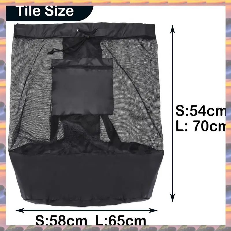 ABML Mesh Bag Adjustable Drawstring Soccer Storage Bags Waterproof Sports Ball Pack Volleyball Football Pocket, Big Durable