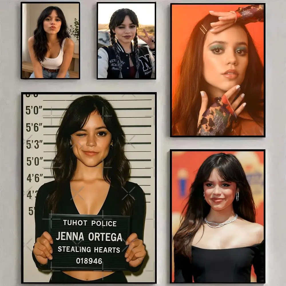 Jenna Ortega Poster Waterproof PP Self-Adhesive,Removable Wall Decor For Bedroom Entrance Bar Cafe Ideal Gift