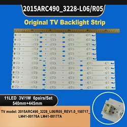 LED TV Backlight Strip, TV para TV, 49VLE6565BL, 49LE6565BL, 49LEA6627, ZLP60600, 2017, ARC490 _ 3228 _ R05