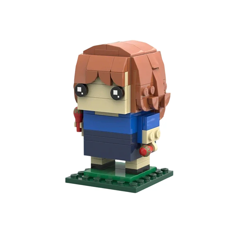 115 pièces MOC Helly R Severance BrickHeadz Style Modèle de construction en blocs de construction Assemblage DIY Jouets Cadeau de Noël créatif