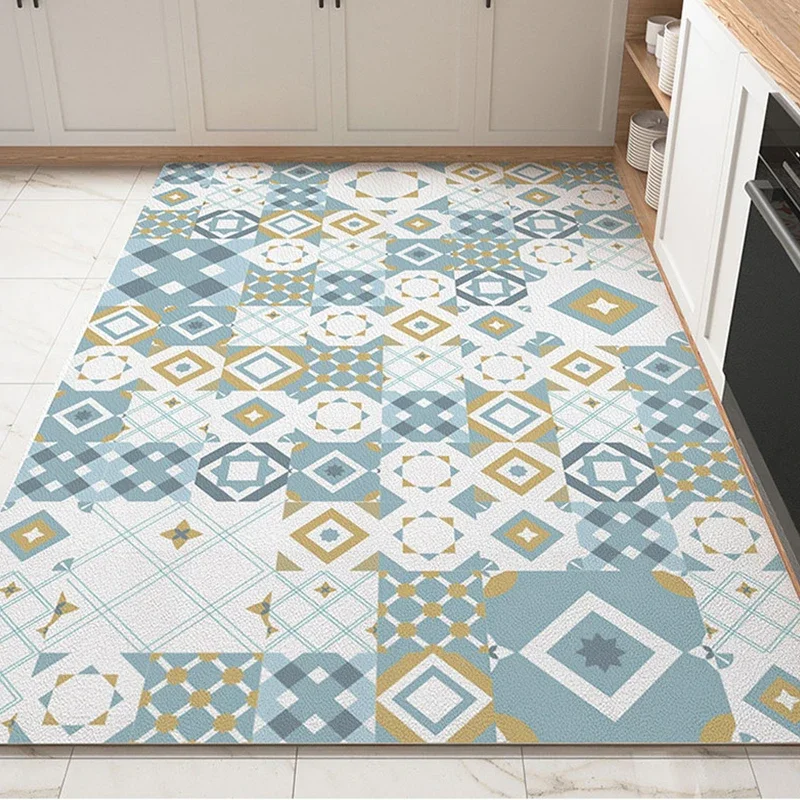 

Kitchen Mat Waterproof Floor Mats PVC Carpet Non-slip Rug Size Custom Alfombra Cocina Tapis Cuisine 주방매트 коврик для кухни на пол