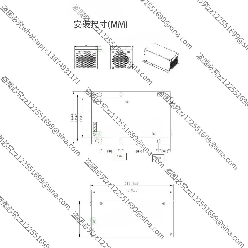 Suitable for WepeX 1000BX Air-cooled 1500W Adjustable Power Large Industrial Microwave Oven Full Set of Accessories