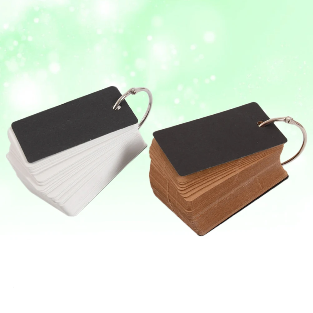 100 Uds. Tarjeta de palabras en inglés, libretas en blanco, tarjetas de alfabetización, estudio DIY, portátil, Simple