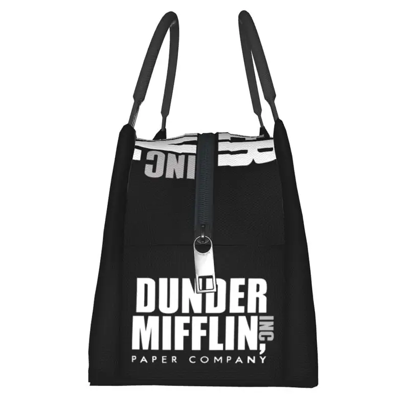 The Office TV Show Dunder Mifflin Paper Company bolsa de almuerzo para mujer, fiambrera térmica más fresca para el trabajo escolar, bolsas de Picnic