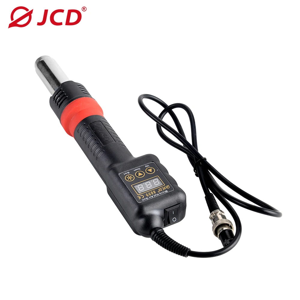 JCD 750 واط محطة لحام 2 في 1 محطة اعادة تشغيل الهواء الساخن مع LCD شاشة ديجيتال سبيكة لحام 220 فولت 110 فولت لحام أدوات إصلاح