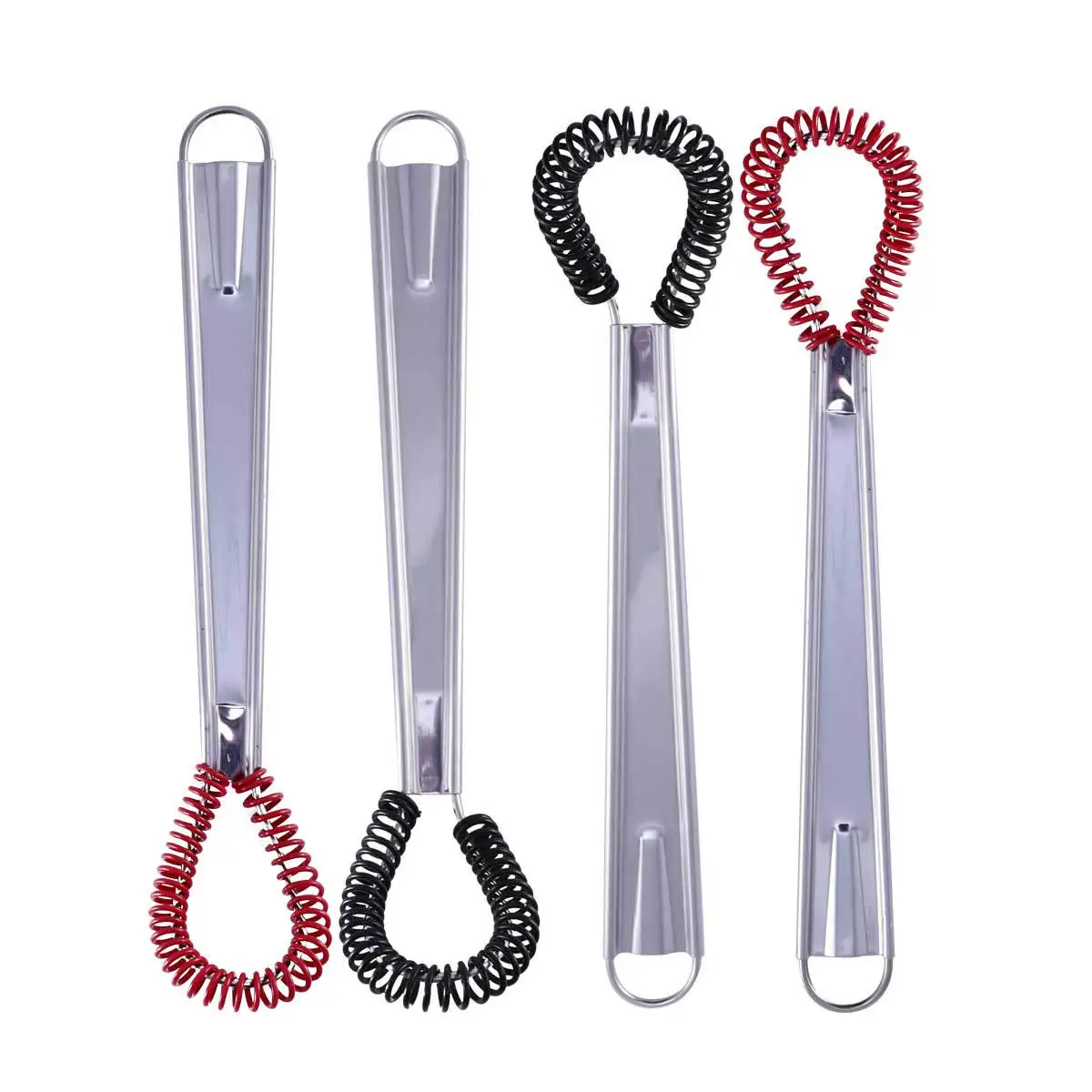 

4 шт., силиконовый пружинный ручной миксер из нержавеющей стали для кухни, яиц, крема, сока, металла