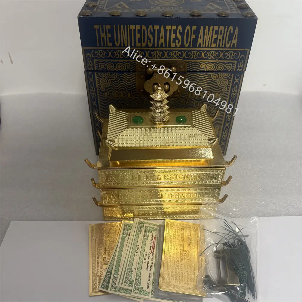 The United States Of American THE PAGODA ROYAL GOLDEN GUN Box 5 Bullets For Nice Collectibles