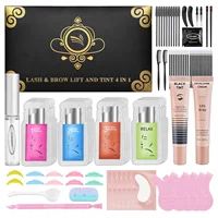 Kit de Lifting y Tinte de Pestañas Lomansa, Kit de Permanente de Pestañas Negras, Rizado y Voluminizador de Pestañas con Herramientas Completas, Duración de 4 Semanas