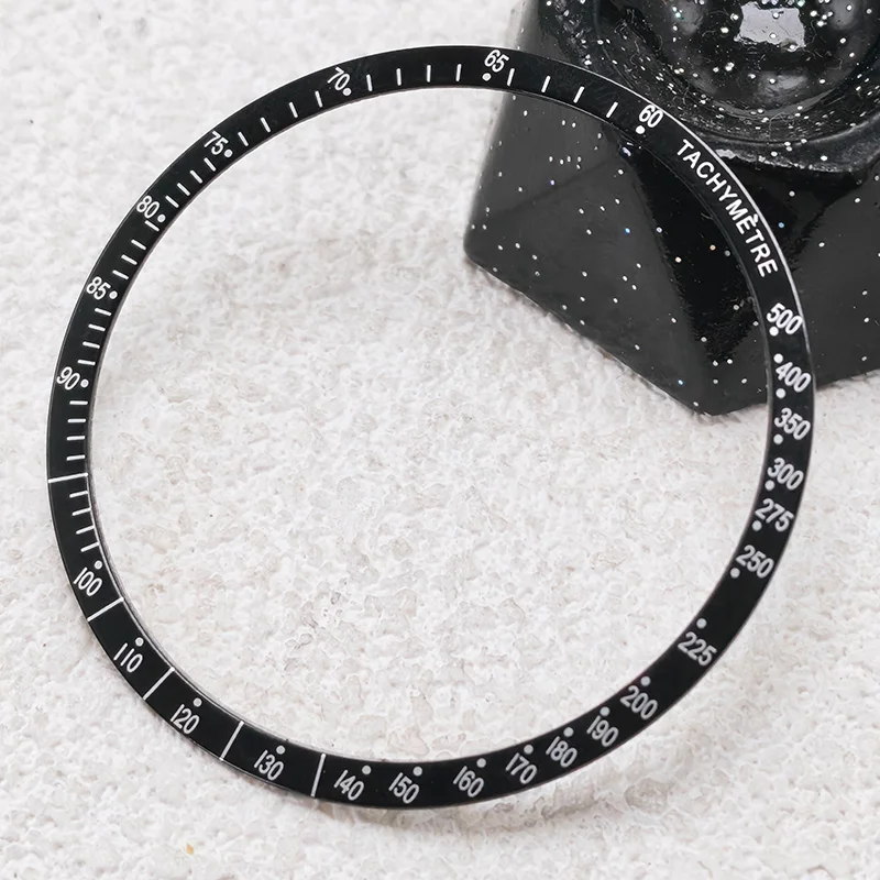 38.5×34mm Aluminum Watch Bezel Insert Ring Flat Fit SPEEDMASTER Watch Case for VK63 Movement Watch Bezel Accessories Refit Parts